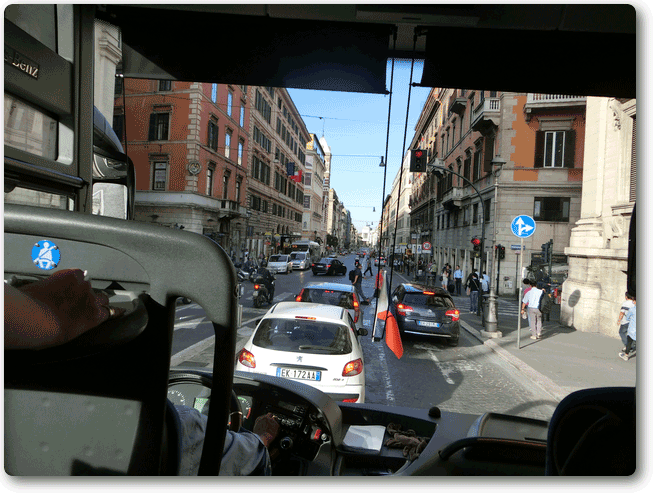 ローマの道路事情の一コマ